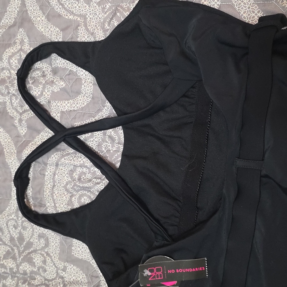 Black One-Piece Swimsuit with Belt - Picture 6 of 8